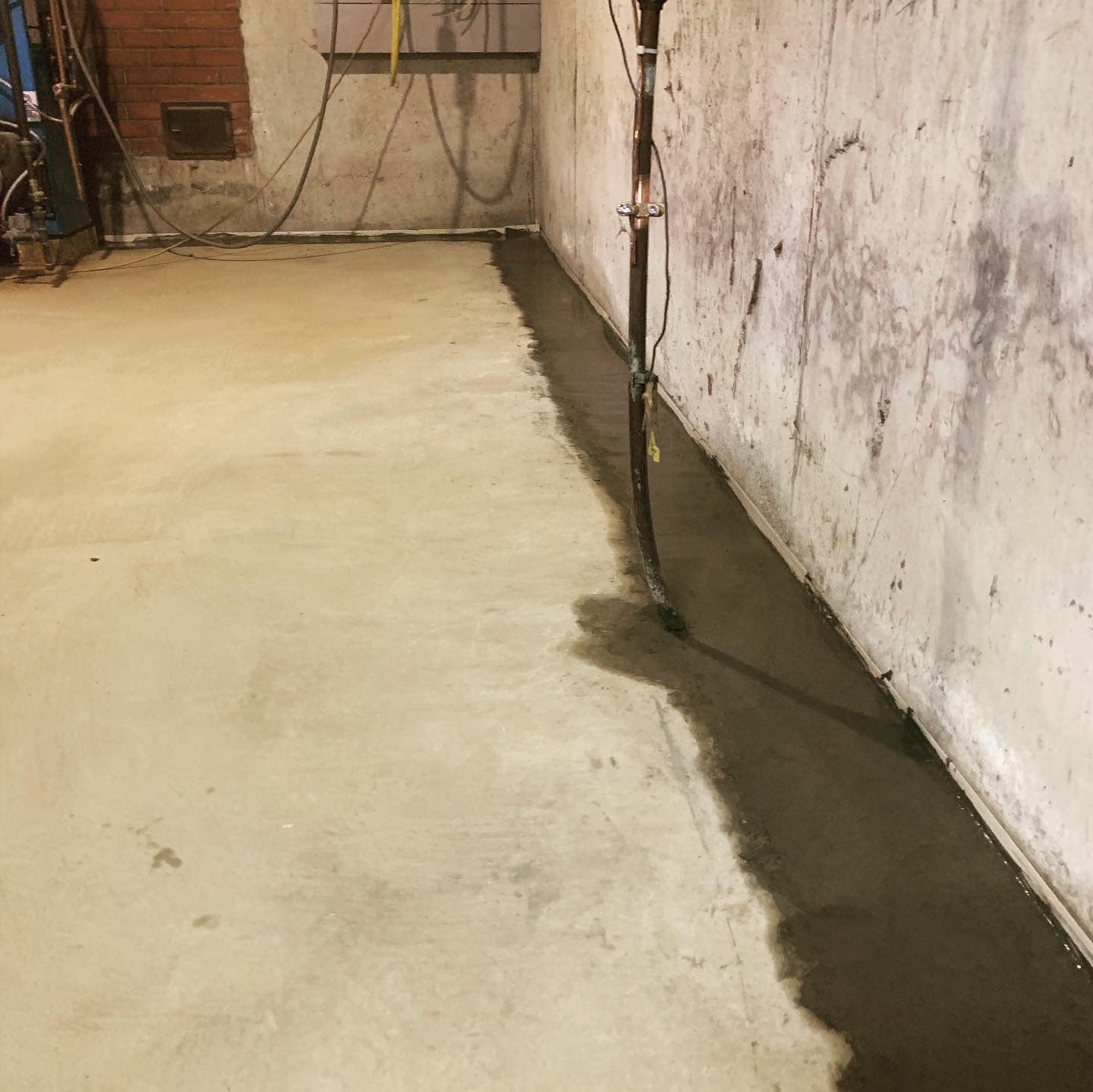 French drain installation in Central Maine